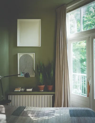 Inspiración dormitorio color verde militar