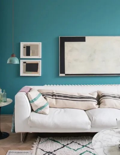 Inspiración salas de estar tono azul verdoso