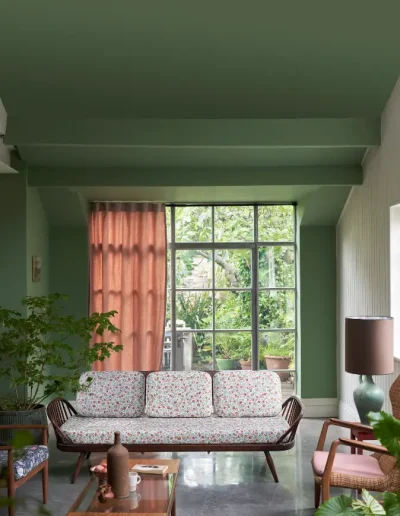 Inspiración salas de estar tono verdoso