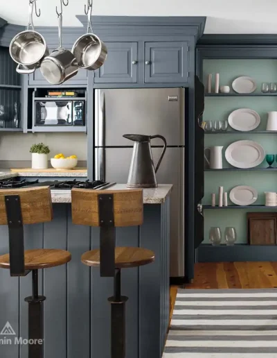 Inspiración cocina color Wythe Blue y Wolf Gray