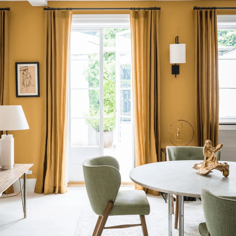 Sudbury Yellow 51 Farrow and Ball lounge